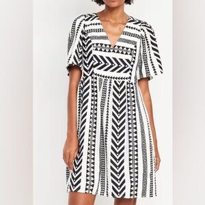 Old Navy Jacquard Mini Swing Dress size M Tall